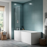 Modern Splash 1500mm Left-Hand P Shaped Shower Bath With Legs