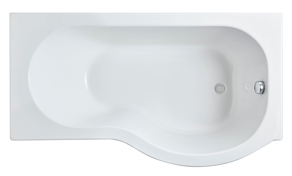 Modern Splash 1500mm Right-Hand P Shaped Shower Bath With Legs