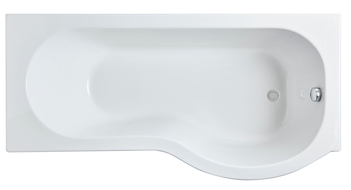Modern Splash 1700mm Right-Hand P Shaped Shower Bath With Legs
