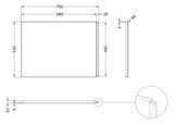 Modern Splash 700mm P-Shaped Acrylic Shower Bath End Panel