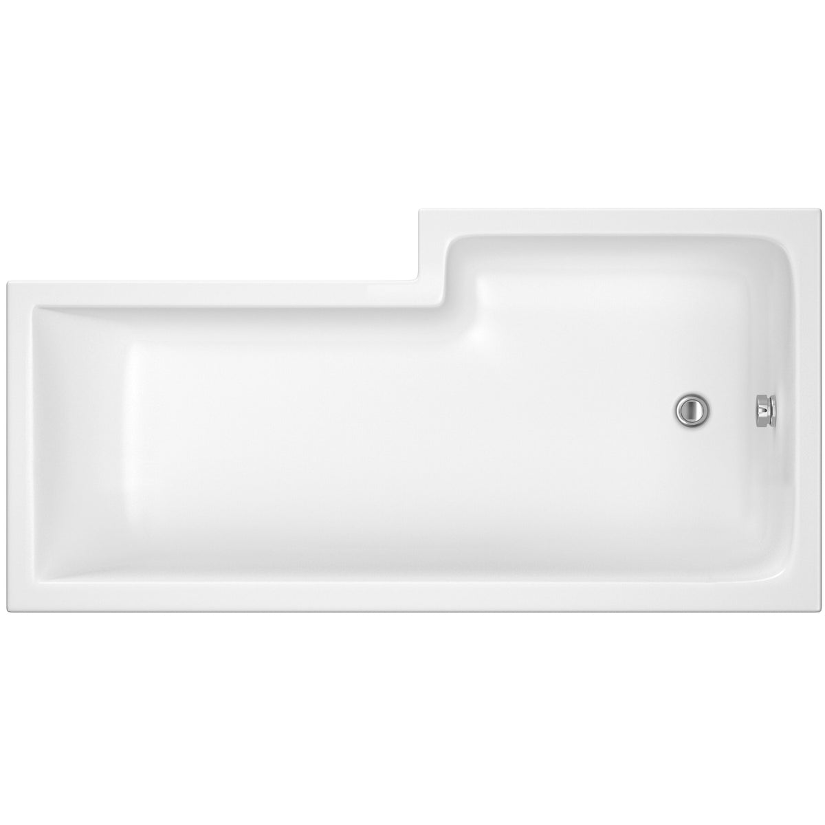 Modern Splash 1500mm Left-Hand Square Shower Bath With Legs