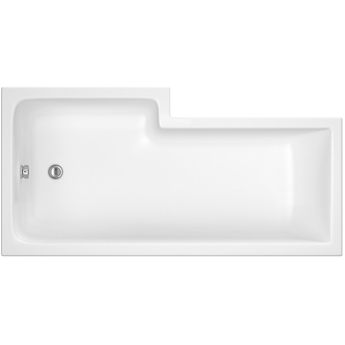Modern Splash 1500mm Right-Hand Square Shower Bath With Legs
