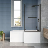 Modern Splash 1600mm Right-Hand Square Shower Bath With Legs