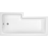 Modern Splash 1700mm Right-Hand Square Shower Bath With Legs