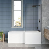 Modern Splash 1700mm Right-Hand Square Shower Bath With Legs