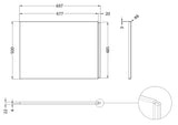 Modern Splash 700mm L-Shaped Acrylic Shower Bath End Panel