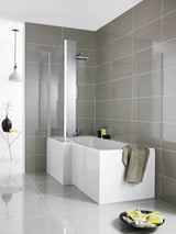 Modern Splash 1500mm L-Shaped Acrylic Shower Bath Front Panel