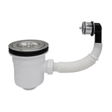 Modern Splash Polished Stainless Steel Basket Strainer Sink Waste