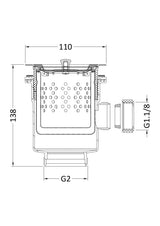Modern Splash Polished Stainless Steel Basket Strainer Sink Waste