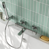Modern Splash Chrome Wall Mounted Thermostatic Bath Shower Mixer