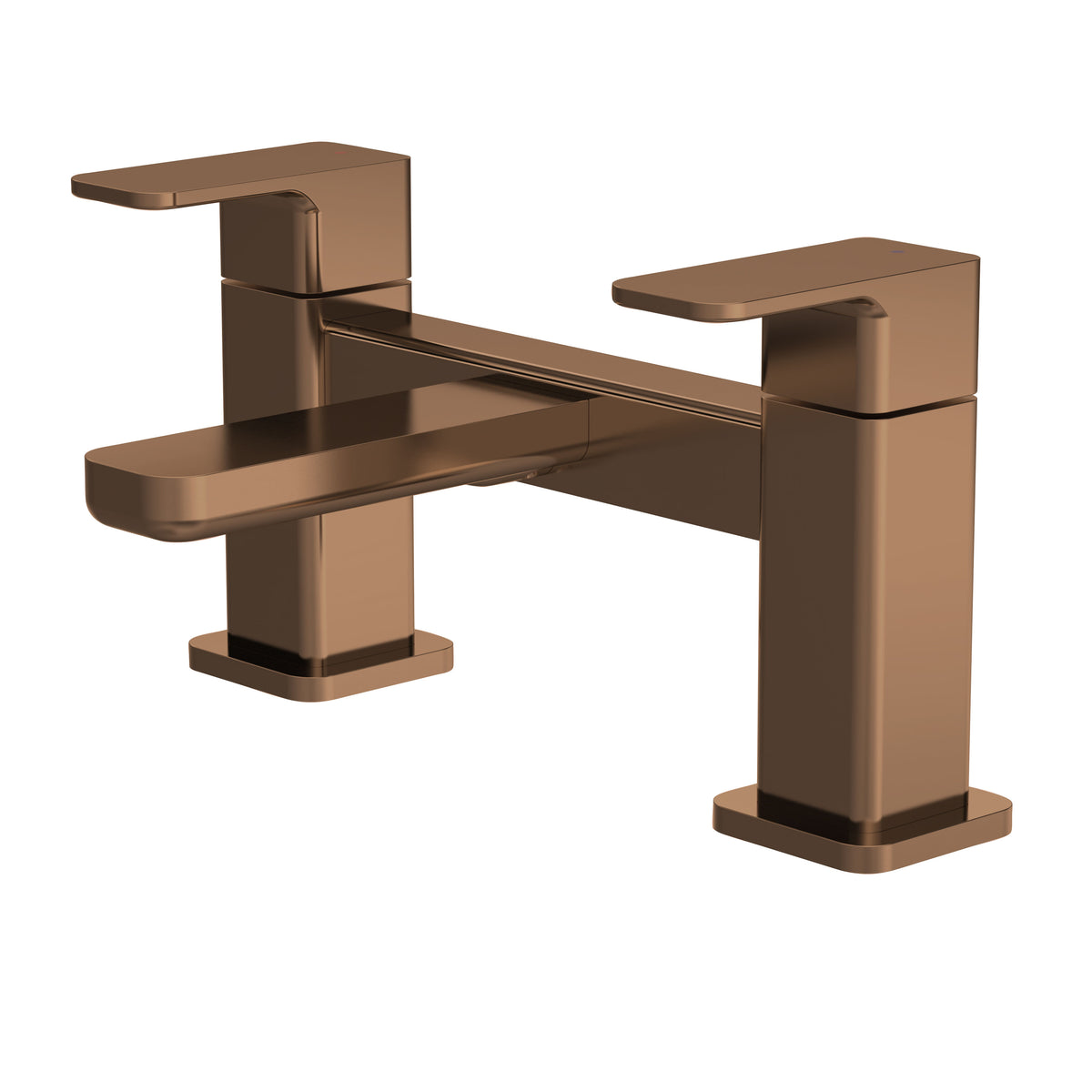 Modern Splash Brushed Bronze Deck Mounted Bath Filler