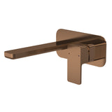 Modern Splash Brushed Bronze 2 Tap Hole Wall Mounted Basin Mixer