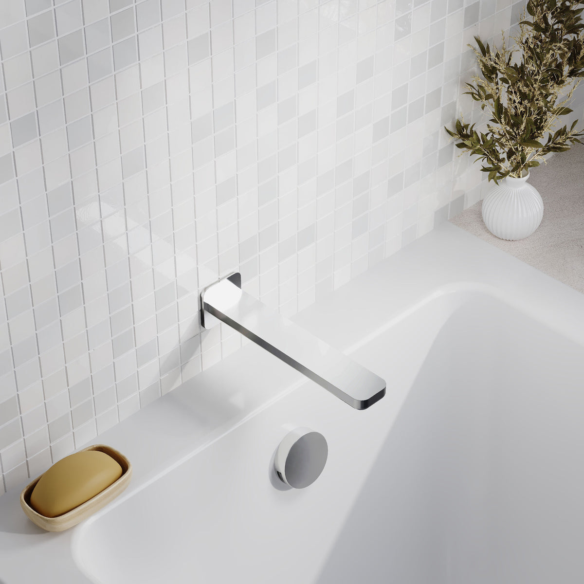 Modern Splash Chrome Bath Spout