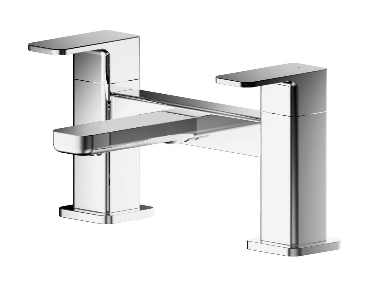 Modern Splash Chrome Deck Mounted Bath Filler Tap
