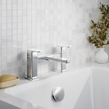 Modern Splash Chrome Deck Mounted Bath Filler Tap