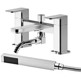 Modern Splash Chrome Deck Mounted Bath Shower Mixer With Kit