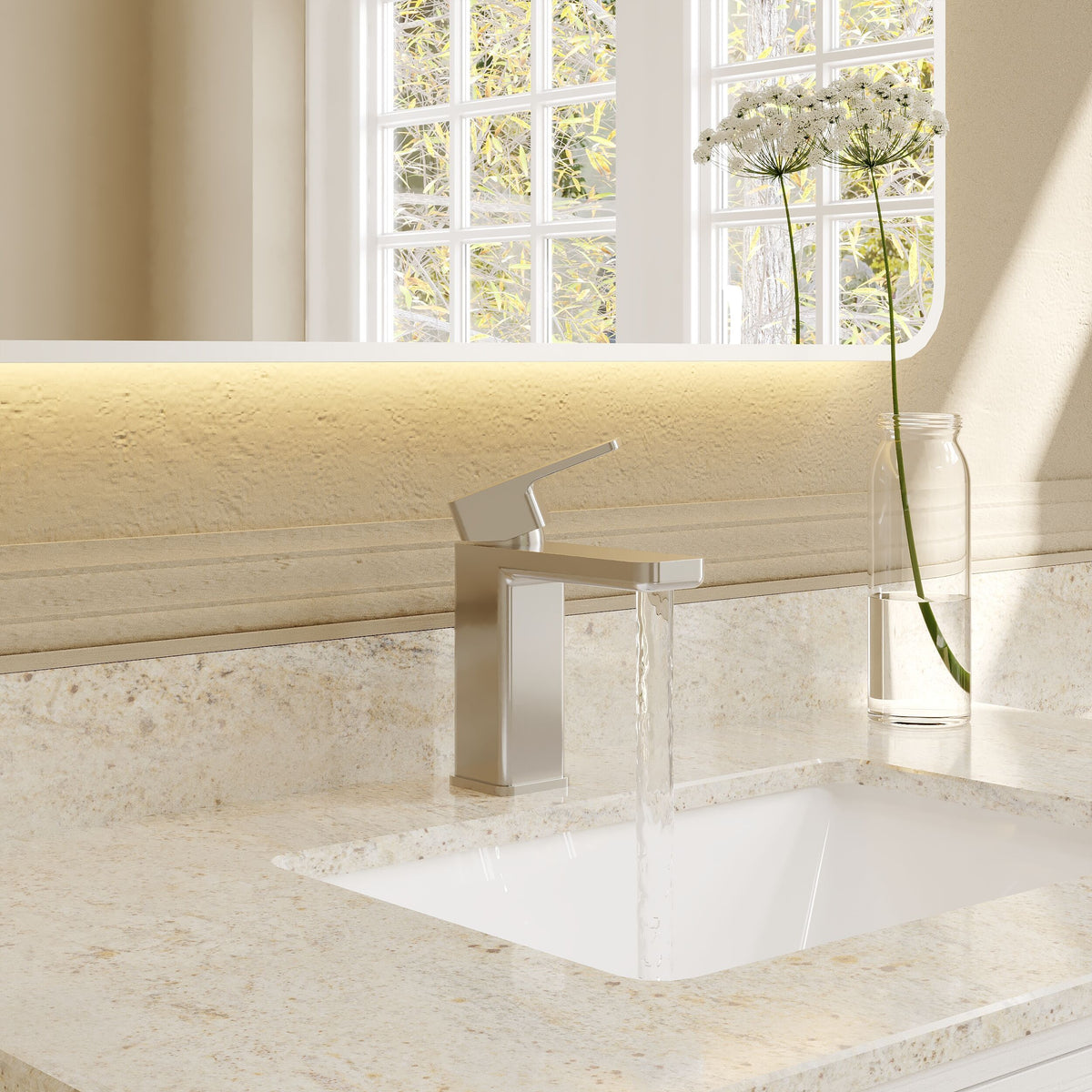 Modern Splash Chrome Eco Mono Basin Mixer With Push Button Waste