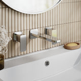 Modern Splash Chrome 3 Tap Hole Wall Mounted Basin Mixer