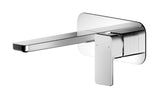 Modern Splash Chrome 2 Tap Hole Wall Mounted Basin Mixer With Plate