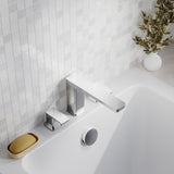 Modern Splash Chrome 3 tap Hole Deck Mounted Bath Filler