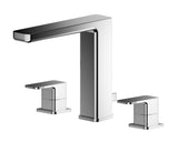 Modern Splash Chrome 3 Tap Hole Deck Mounted Basin Mixer With Pop Up Waste