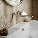 Modern Splash Chrome 2 Tap Hole Wall Mounted Basin Mixer
