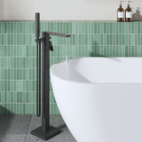 Modern Splash Matt Black Freestanding Bath Shower Mixer