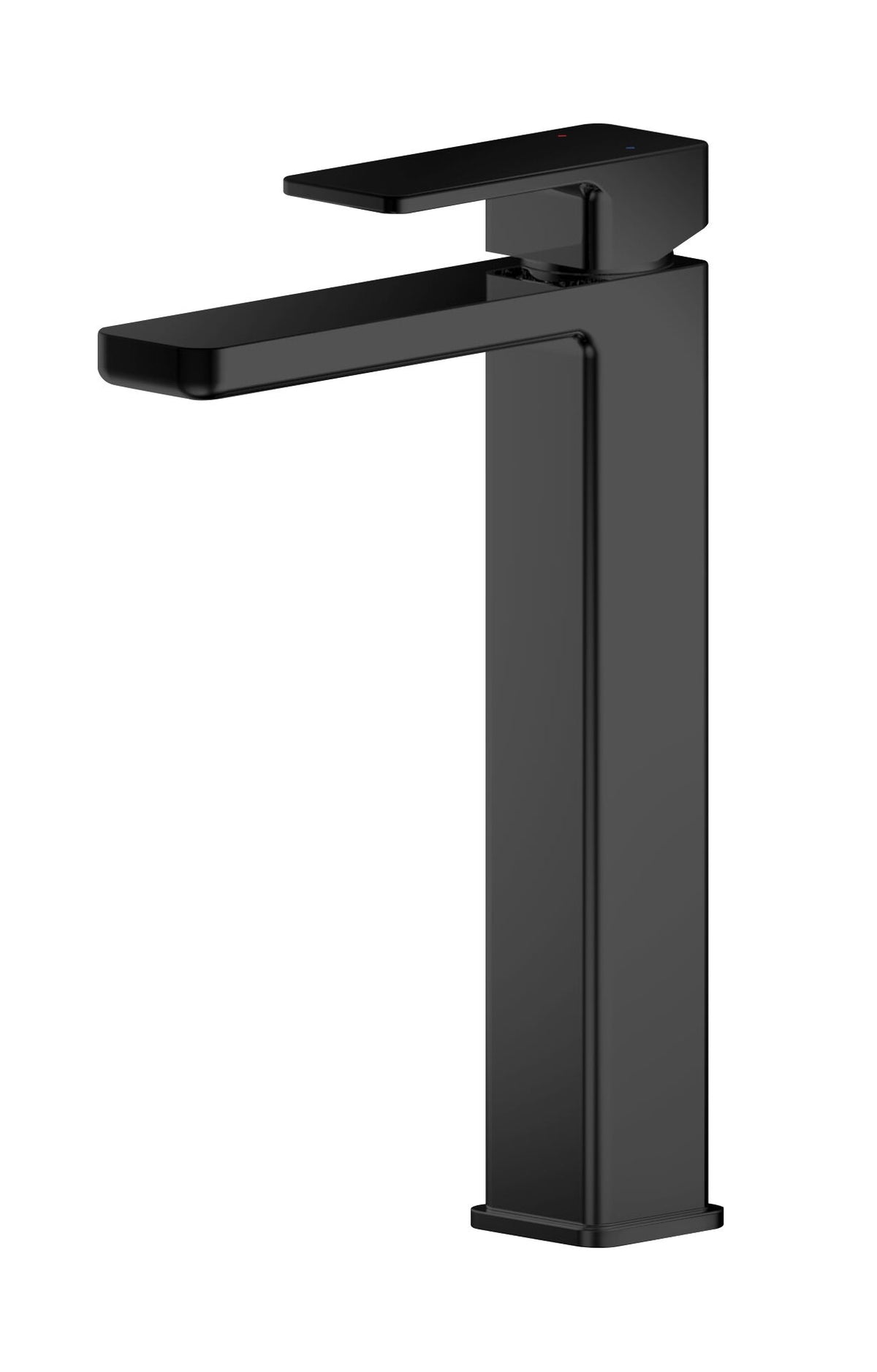 Modern Splash Matt Black High Rise Mono Basin Mixer