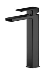 Modern Splash Matt Black High Rise Mono Basin Mixer