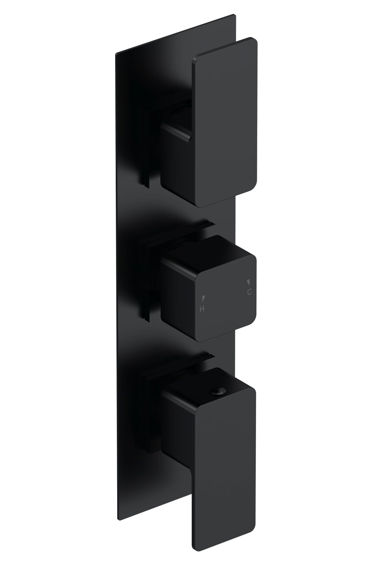 Modern Splash Matt Black Triple Thermostatic Shower Valve