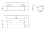 Modern Splash Chrome Thermostatic Bar Shower Valve
