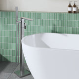 Modern Splash Brushed Pewter Freestandning Bath Shower Mixer