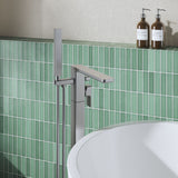Modern Splash Brushed Pewter Freestandning Bath Shower Mixer