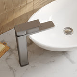 Modern Splash Brushed Pewter High Rise Mono Basin Mixer
