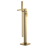 Modern Splash Brushed Brass Freestanding Bath Shower Mixer