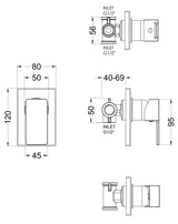 Modern Splash Chrome Manual Shower Valve
