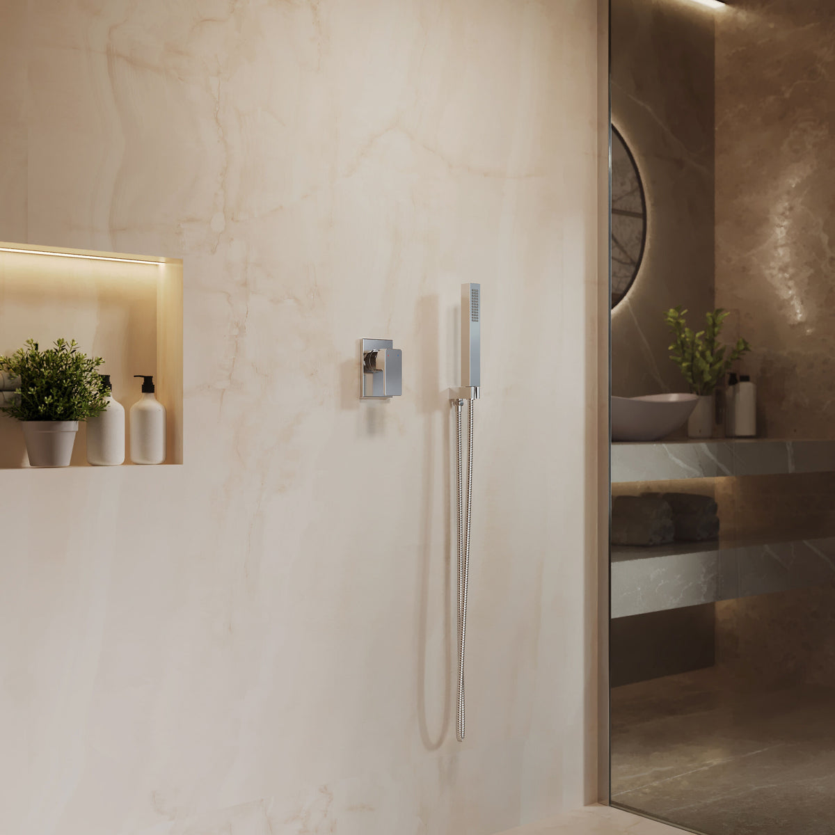 Modern Splash Chrome Manual Shower Valve