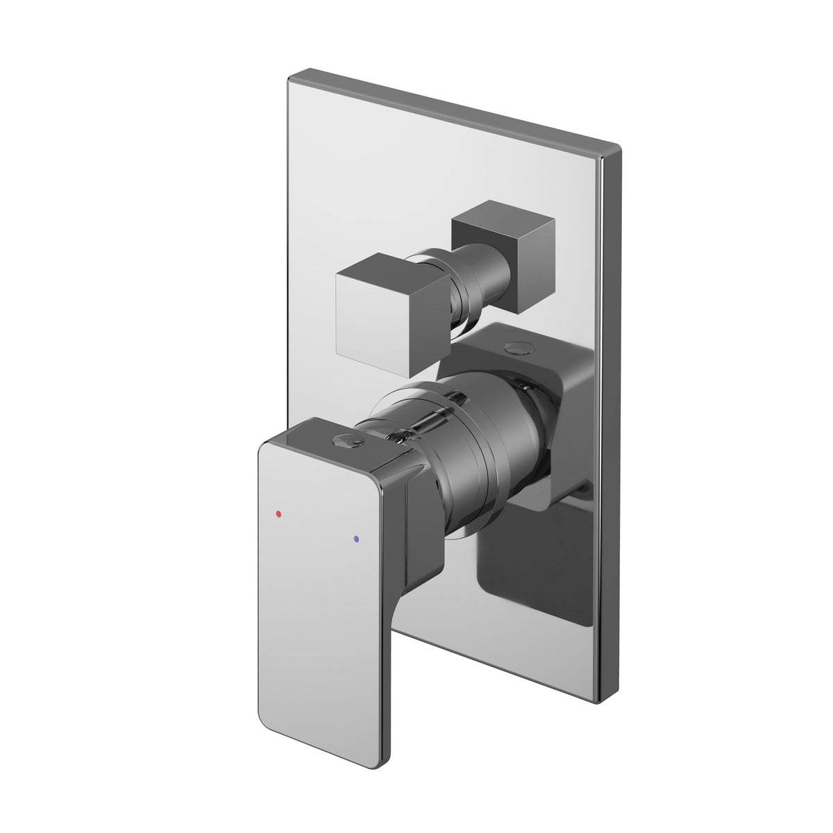 Modern Splash Chrome Manual Twin Shower Valve With Diverter