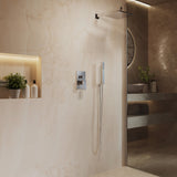 Modern Splash Chrome Manual Twin Shower Valve With Diverter