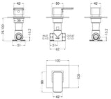 Modern Splash Chrome Concealed Shower Valve