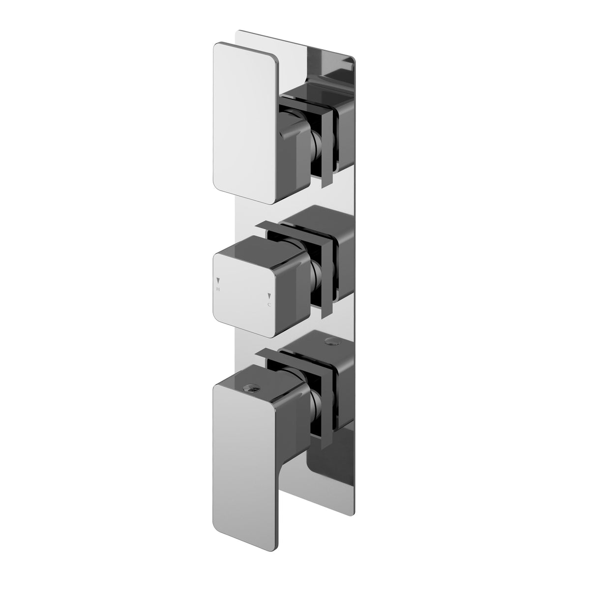 Modern Splash Chrome Triple Thermostatic Shower Valve