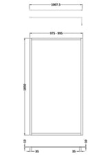Modern Splash 1000mm Brushed Brass Outer Frame  Wetroom Screen