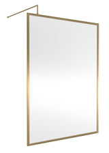 Modern Splash 1400mm Brushed Brass Outer Frame  Wetroom Screen