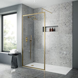 Modern Splash 760mm Brushed Brass Outer Frame  Wetroom Screen