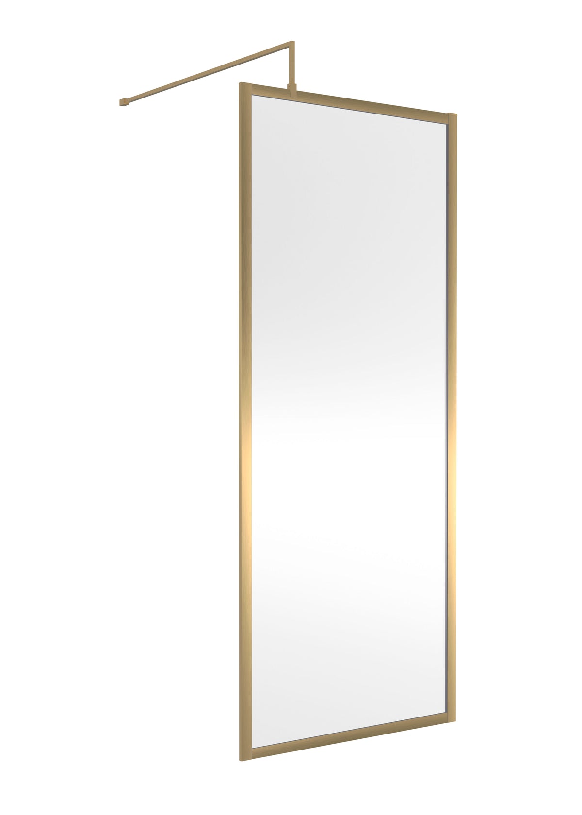 Modern Splash 800mm Brushed Brass Outer Frame  Wetroom Screen