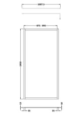 Modern Splash 900mm Brushed Brass Outer Frame  Wetroom Screen