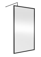Modern Splash 1100mm Matt Black Outer Frame Wetroom Screen