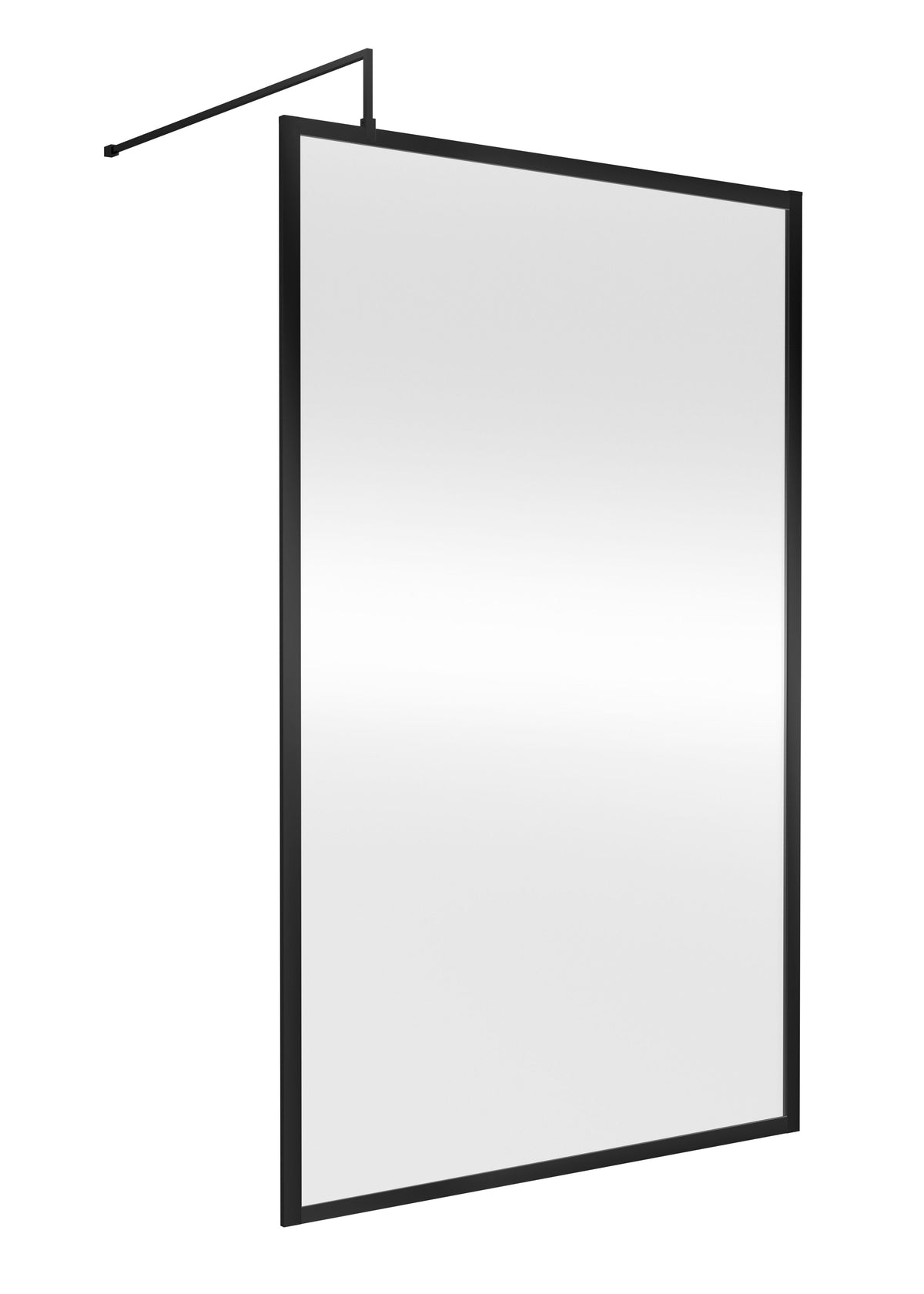 Modern Splash 1200mm Matt Black Outer Frame Wetroom Screen