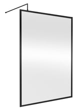 Modern Splash 1400mm Matt Black Outer Frame Wetroom Screen