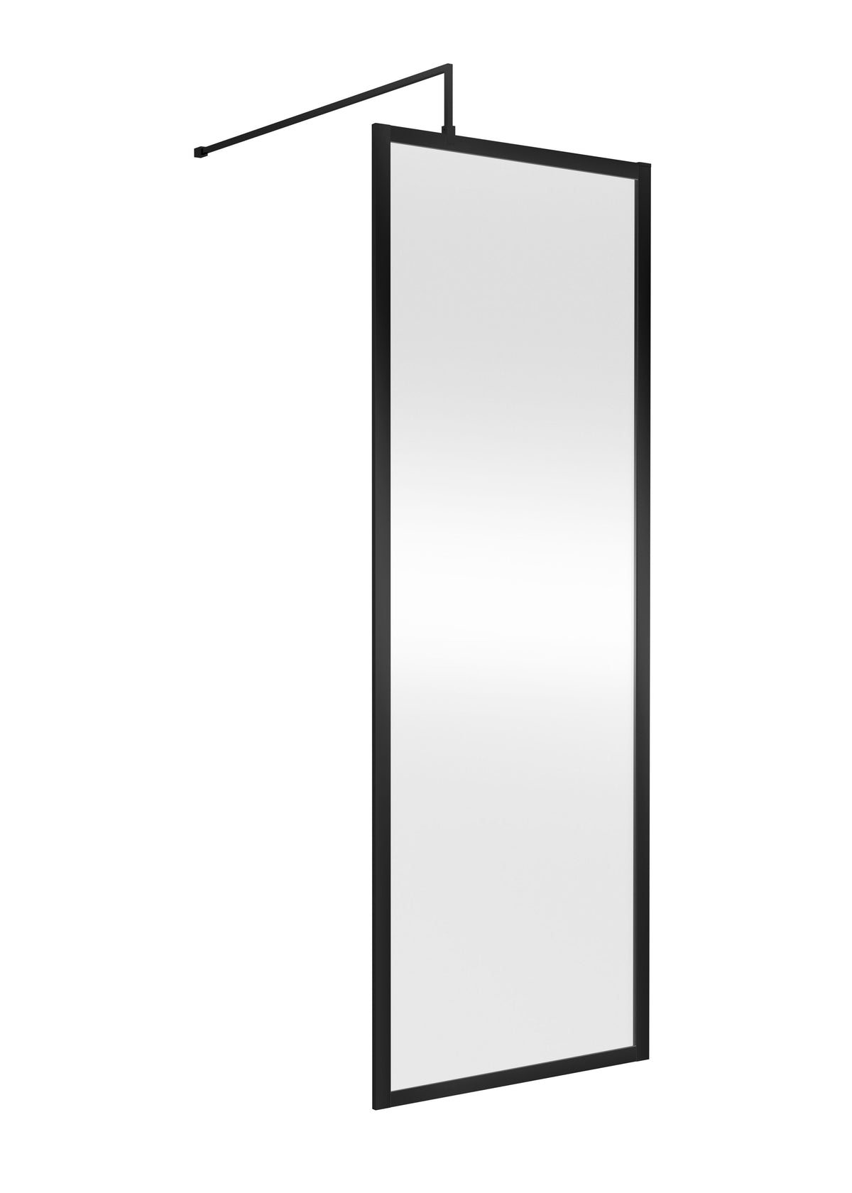 Modern Splash 700mm Matt Black Outer Frame Wetroom Screen